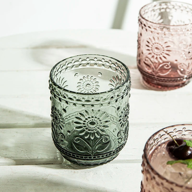Embroidered Short Cocktail Glass