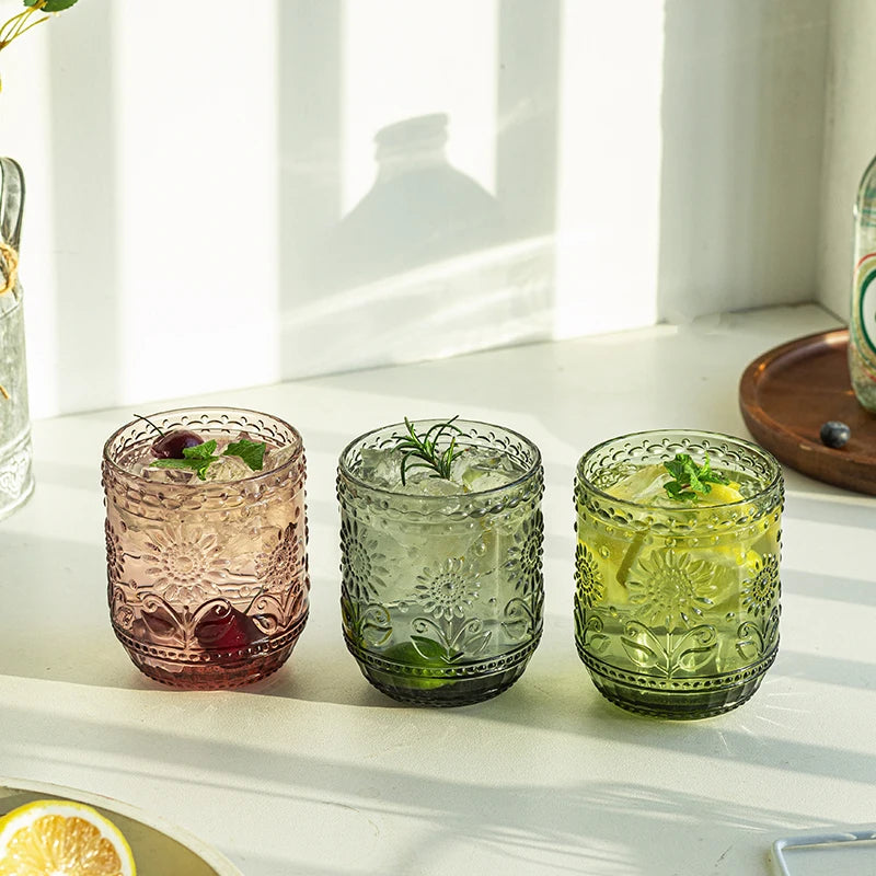 Embroidered Short Cocktail Glass