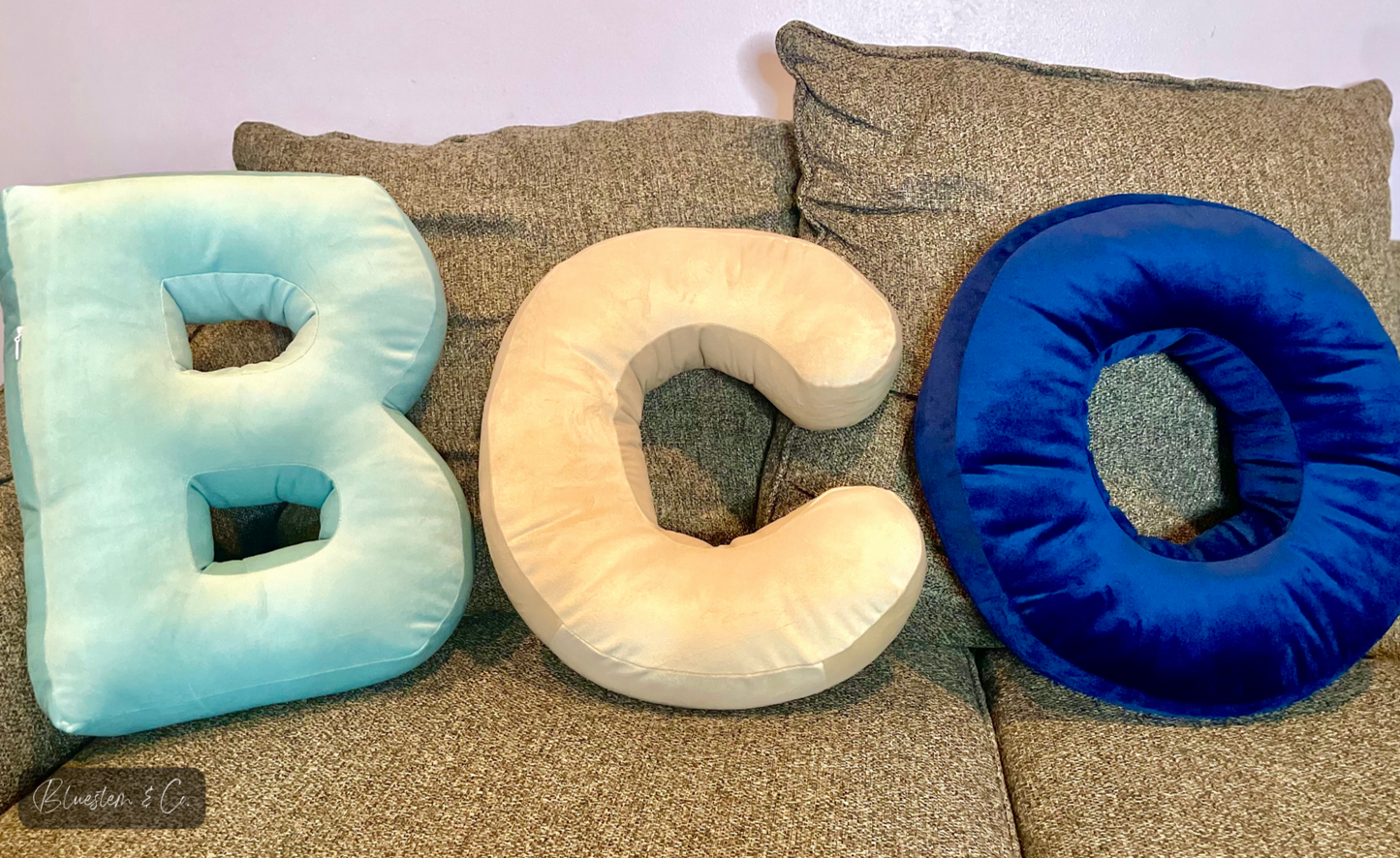 Bluestem & Co. Letter Throw Pillows - Purple