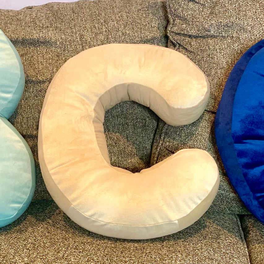 Bluestem & Co. Letter Throw Pillows - Beige