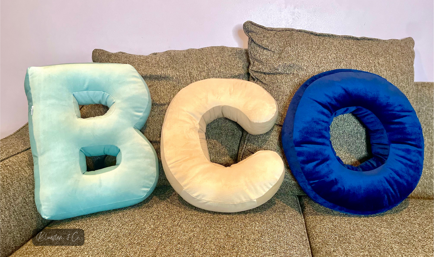 Bluestem & Co. Letter Throw Pillows - Navy Blue