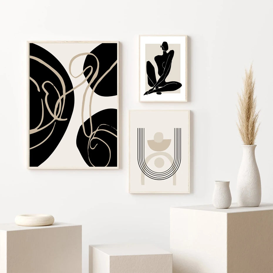 Serene Silhouette Abstract Wall Art