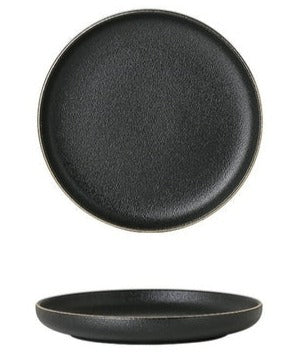 Black Matte Ceramic Plate