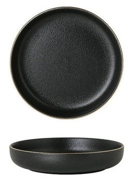 Black Matte Ceramic Deep Dish