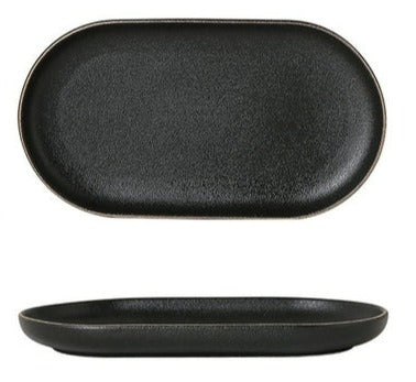 Black Matte Ceramic Platter