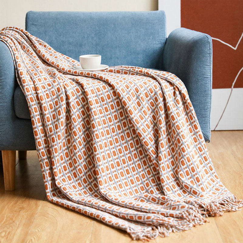 Bluestem & Co. Plaid Knit Throw Blanket